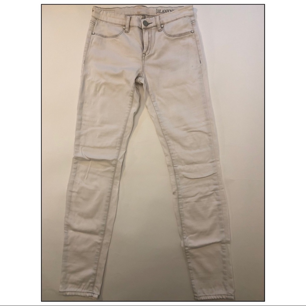$35 BLANK NYC WOMENS WHITE WASHED JEANS SIZE 26.